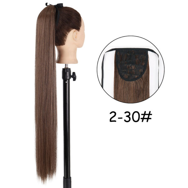 faac34475164cf8a 34inches Synthetic Ponytail Hair Extension Clip in Fake Wig Hairpiece Blonde Wrap Around Pigtail Long Smooth Overhead Pony Tail