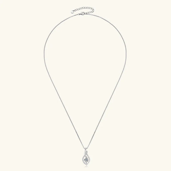 EWYA 2023 Trendy D Color 0.43cttw 4mm Full Moissanite Pendant Necklace for Women Girls S Sier Diamond Neck Chain Necklaces