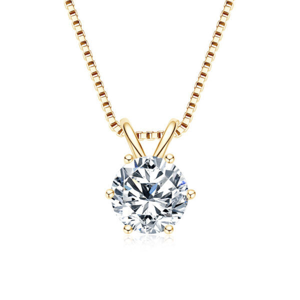 fac4c9e9007af522 IOGOU 1 Carat D Color Diamond Pendant Real Sterling Sier Simulated Engagement Moissanite Necklace Gift