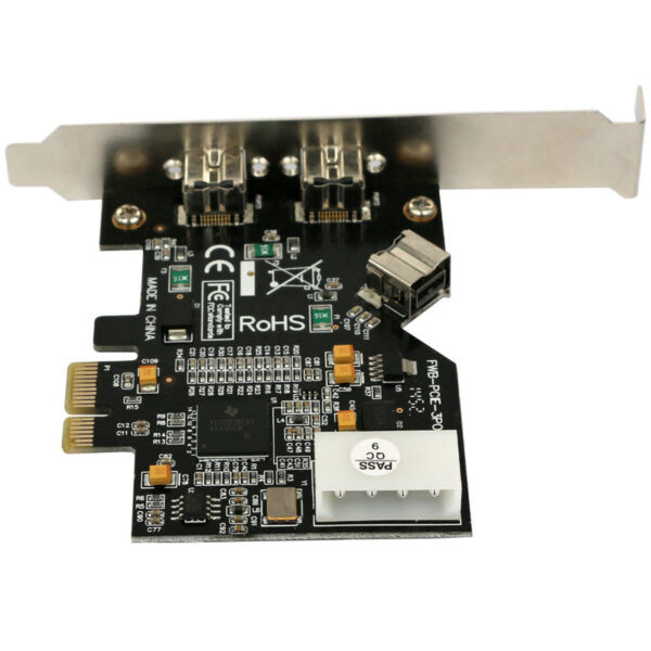 fac867fc75cbb85d PCI Express PCI-E x1 to 3 Ports 1394B Controller Add On Card for FireWire 800 IEEE 1394 B 2+1 Digital Camera Video Capture