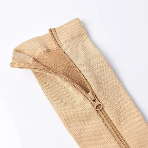 1 Pair Zipper Women Men Pain Relief Stretchy Stockings Compression Sports Socks Support Open Toe
