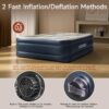 fae6e0e93307d3ee Air Mattress, 18" Raised Full Size Self Inflatable Blow Up Mattress with Built in Pump, Thick Comfort Air Bed with Carry Bag for Camping, Guests & Home, 600lb Capacity Colchon Inflable
