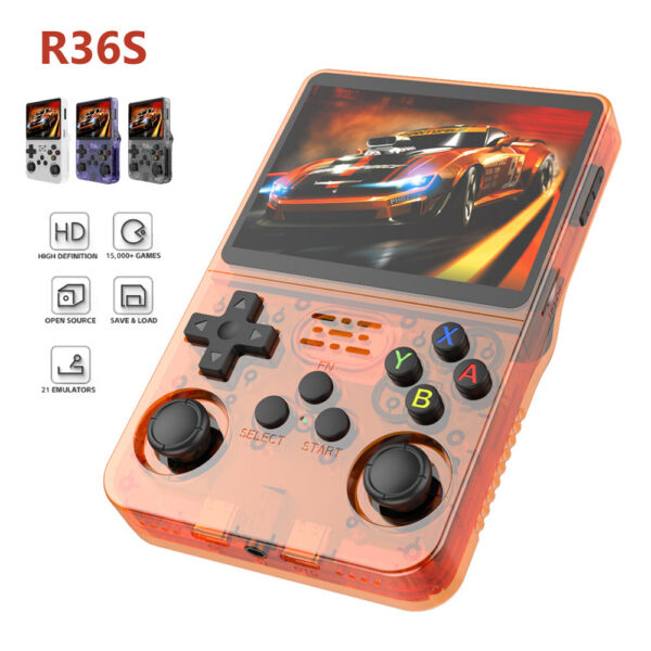 faef2f8e17233837 R36S Retro Handheld Game Console Linux System 3.5 Inch IPS Screen Portable Pocket Video Player 64GB RG35S Plus