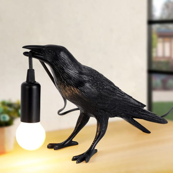 faf89cbe7237d643 OVANUS Crow - Raven Lamp Adjustable Brighess with Bulb,Bird lamp,Crow Light for Bedside Bedroom Living Room Decor