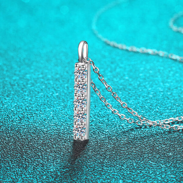Smyoue D Color 5 Gems Full Moissanite Necklace for Women Man Sparkling Lab Created Diamond Pendant S Sterling Sier GRA