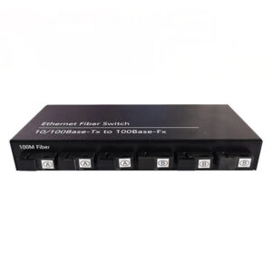 fafc556c4509fc22 6Port 10/100M Ethernet Switch 6 Fiber Port 25KM 2UTP RJ45 Fiber Optical Transceiver Optical Media Converter