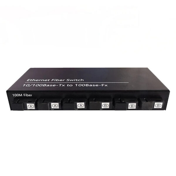 fafc556c4509fc22 6Port 10/100M Ethernet Switch 6 Fiber Port 25KM 2UTP RJ45 Fiber Optical Transceiver Optical Media Converter