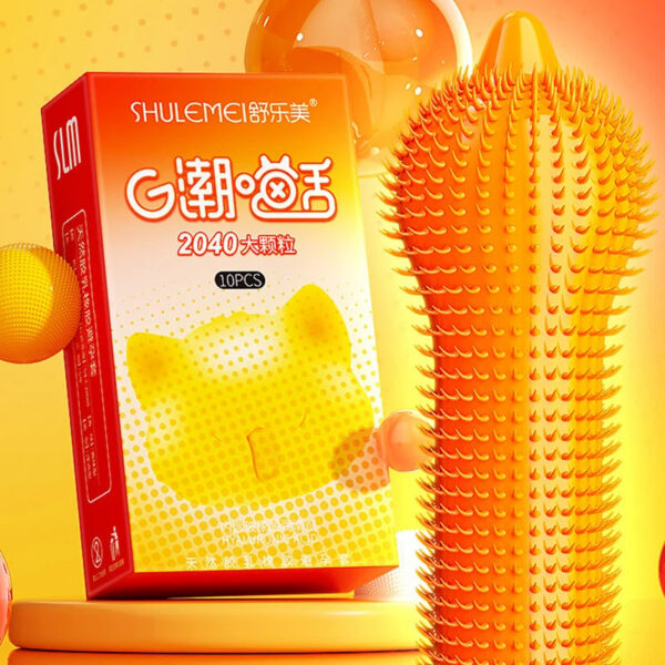 fb0b148269e7c27f 10PCS With 2040 Spot Spikes Condoms For Men G Point Stimulation Adult Supplies Big Dots Penis Sleeve Delay Ejaculation Sex Toys
