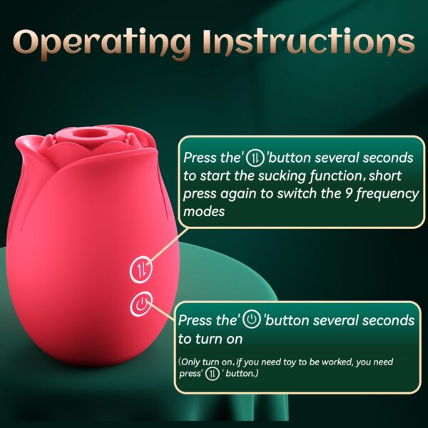 Toy Women-Allovü Sucking Clitoral Nipple Stimulator with 18 Modes, G-spot Dildo Vibrator Rose Sucker, Personal Massager for Women Female Couples Adult Sex Games