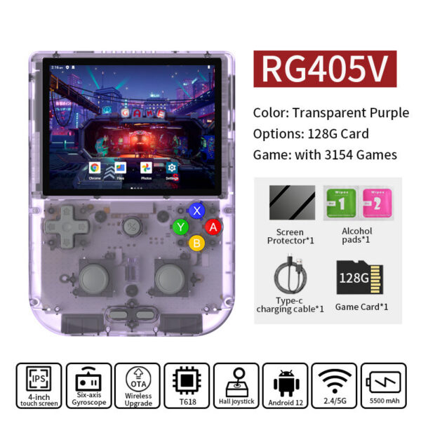 fb22147d9b3650dd ANBERNIC RG405V Video Handheld Console 4" IPS HD Touch Screen Android 12 System T618 64-bit Wifi Portable Retro Game Player
