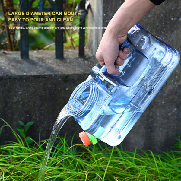 fb223a26f9945a5b 5.5L/10L Capacity Outdoor Bucket Portable Container with Faucet Driving Water Tank Picnic Camping Accsesorios