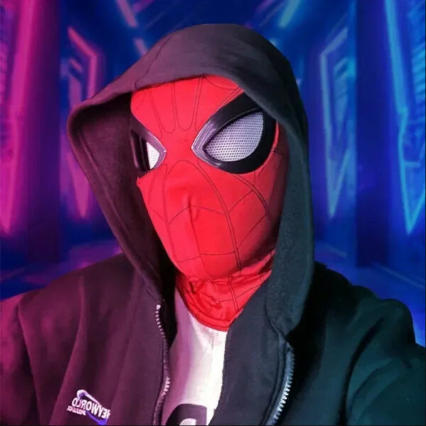 fb22ec094e4416fb Mascara Spiderman Headgear Cosplay Moving Eyes Electronic Mask Spider Man 1:1 Remote Control Elastic Toys Adults Kids Gift