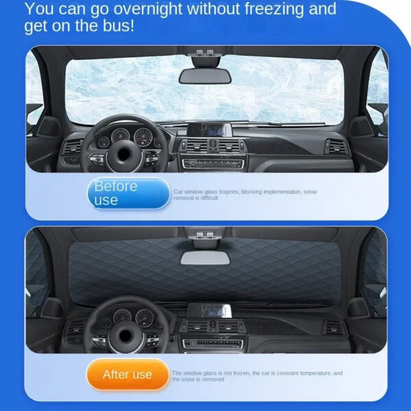 fb2315d8fec9c7a4 Sunshade Windshield Snow Sun Shade Waterproof Protector Automobile Magnetic Car Front Windscreen Cover