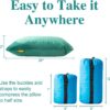 Small Cooling Gel Memory Foam Camping Pillow Travel - Contoured Support -Compressible Pillow Ideal for Backpacking, Camping, Travel, Car, Airplane,Office Nap
