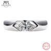 AnuJewel 1ct Marquise Cut D Color Moissanite Diamond Engagement Men Sier Wedding Ring For Women Customized Jewelry