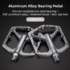 fb37cafc91c6bd39 ROCKBROS Bike Pedals Aluminum Alloy Anti-slip Bicycle Pedals Ultralight Sealed Bearing One-piece MTB Road Mountain Cycling Pedal