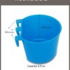 fb3be4a50bde0a91 20 Pack Cage Cups Birds Feeders Seed Bowl Chicken Feeding Watering Dish Rabbit Water Food Hanging Wire Cages Box 16oz Coop Cups for Pet Parrot Parakeet Gamefowl Poultry Pigeon (Large Red)