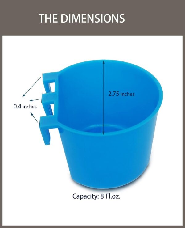 fb3be4a50bde0a91 20 Pack Cage Cups Birds Feeders Seed Bowl Chicken Feeding Watering Dish Rabbit Water Food Hanging Wire Cages Box 16oz Coop Cups for Pet Parrot Parakeet Gamefowl Poultry Pigeon (Large Red)