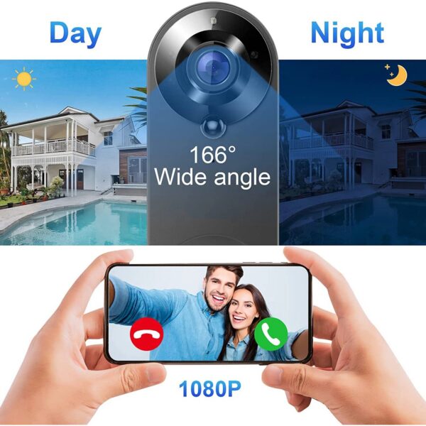 fb3d7f968e1b3c4e 1080P Wireless Video Doorbell Camera WiFi Smart Door Bell Tuya Smart Home Security Motion Detect Night Vision Intercom Doorbell