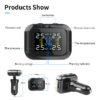 Car Cigarette Lighter Wireless Universal TPMS USB Digital tpms Tire Pressure Alarm System 4 External Internal Sensor