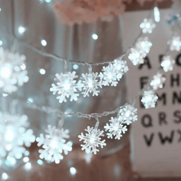 fb43a2c1998fb530 10M Snowflake Fairy Snow LED String Lights USB/Battery Operated for Garden Christmas Bedroom Wedding Camping Tent Decor