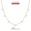 CANNER Three Diamond Clavicle Necklace For Women Sterling Sier Jewelry Charming Pendant Chain Choker Bijoux Collar