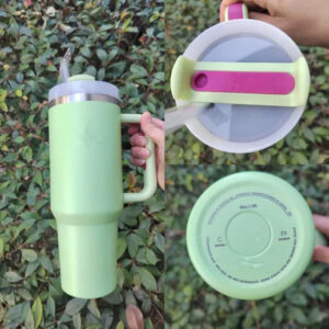 fb6d2a01d86d017a US STOCK 40oz Quencher Tumblers Pink Co-Branded Cosmo Black Chroma Flamingo Stainless Steel Valentines Day Gift Cups with Silicone handle Lid And Straw Car mugs