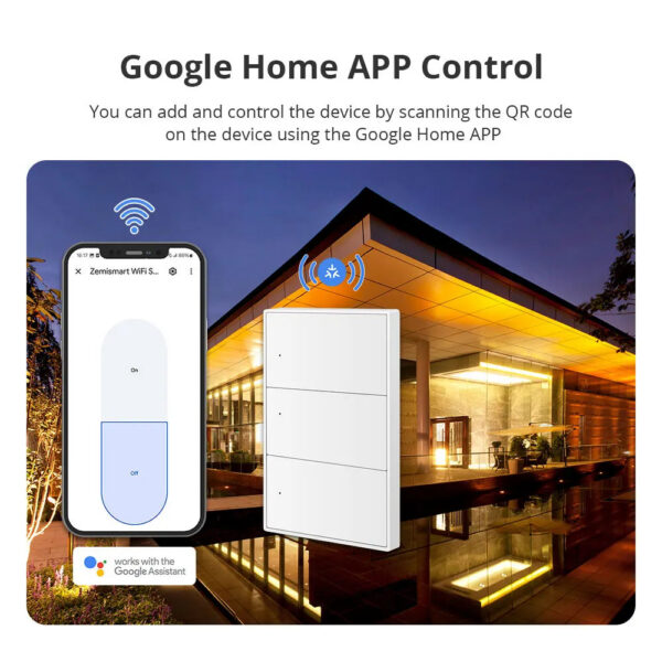 fb72d02005e3b158 Zemismart Matter WiFi 1 2 3 4 6 Gangs Smart Wall Light Switch Neutral Required with Big Button SmartThings App Homekit Control