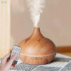 fb76c200bbb43d8b Air Humidifier Aromatherapy Essential Oil Diffuser Wood Grain 500ml Ultrasonic Remote Control 7 Color Lights For Home Bedroom
