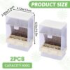 fb76e5c3bd57bfac PINVNBY No-Mess Bird Feeder Parrot Automatic Feeder Seed Food Container Perch Cage Accessories for Budgerigar Canary Cockatiel Finch Parakeet Green Cheek Conures Parrotlets Lovebirds