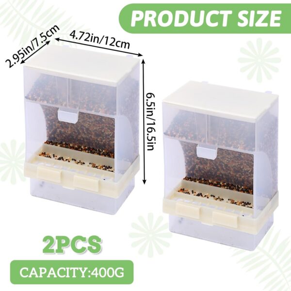 fb76e5c3bd57bfac PINVNBY No-Mess Bird Feeder Parrot Automatic Feeder Seed Food Container Perch Cage Accessories for Budgerigar Canary Cockatiel Finch Parakeet Green Cheek Conures Parrotlets Lovebirds