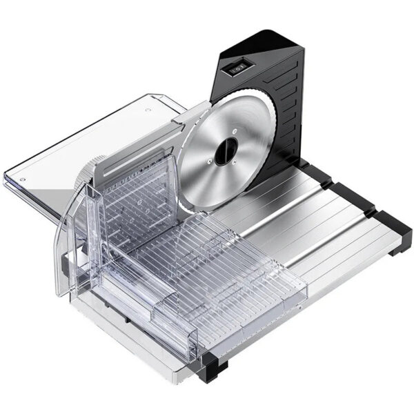 fb870a439b0b0b17 220V Electric Meat Slicer Commercial-Grade Stainless Steel Blade for Frozen Meat/Cheese/Bacon Quiet Motor & Child Lock