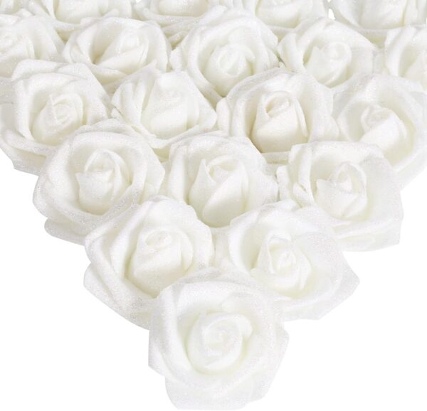 fb9a0f4f1f5da1dc IPOPU Artificial Flowers, 25pcs Foam Glitter Roses Glitter Foam Rose Foam Rose with Stem for DIY Wedding Bridal Bouquet Home Party Decoration(Coffee)
