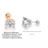 ) 925 Sterling Silver 0.3-1 Carat * 2 Moissanite Four-Claw Screw Earrings Fashion Casual High-End Design Sense Niche Lady