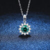 fbe1bf264d46e4cf LORIELE Moissanite Snowflake Pendant For Women Sterling Sier 1Carat Diamond Gemstone Necklace Fine Gift Jewelry