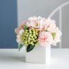 fbe465d783e5c88d Fake Peony Flowers in Ceramic Vase,Faux Hydrangea Flower Arrangements for Home Decor Artificial Flowers with Vase
