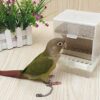 Hypeety Automatic Bird Feeder No Mess Pet Feeder Seed Food Container Perch Cage Accessories for Budgerigar Canary Cockatiel Finch Parakeet