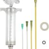 fbf2f1469c1a960e LILYS PET Young Birds Feeding Syringe,Plastic and Perspex Material,Used for Feeding Milk for Young Birds or Feeding Medicine for Sick Birds (50ml and 2+2.5+3mm Hose) …