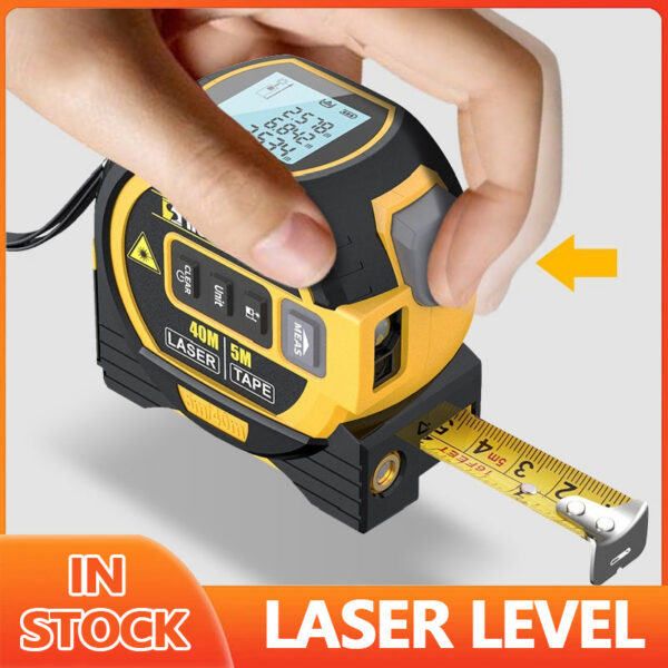 fbf9978f3f3c8d3e Intelligent 3In1 Measure Rangefinder High-precision Digital Laser Tape Range Finder Measuring Instrument Level