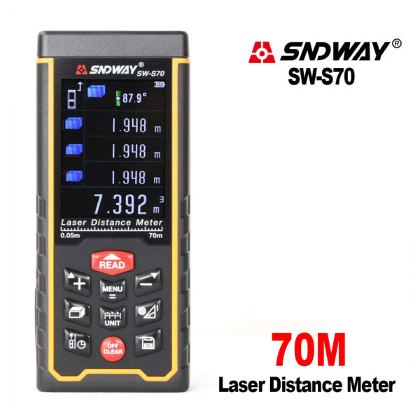 fc171841f8efccb7 SNDWAY Distance Meter measure Digital Camera Function Range Finder Tape Angle Tool Laser Rangefinder