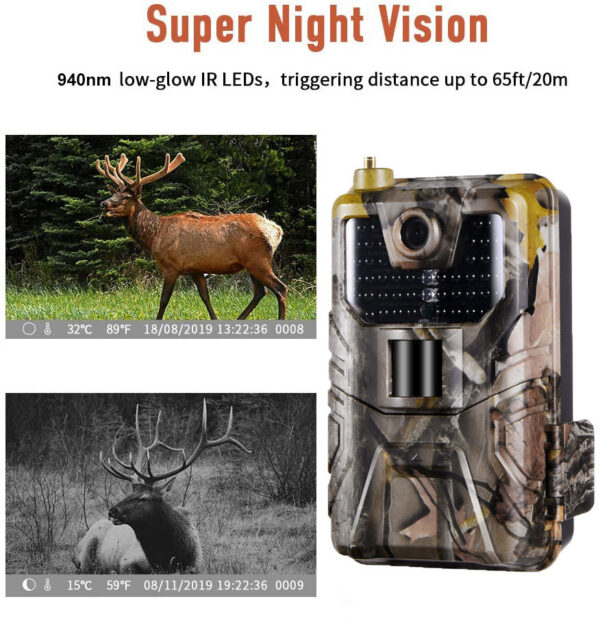 20MP 1080P Wildlife Trail Camera Photo Trap Night Vision 2G GSM SMS MMS P Cellular Hunting Cameras HC900M Surveillance