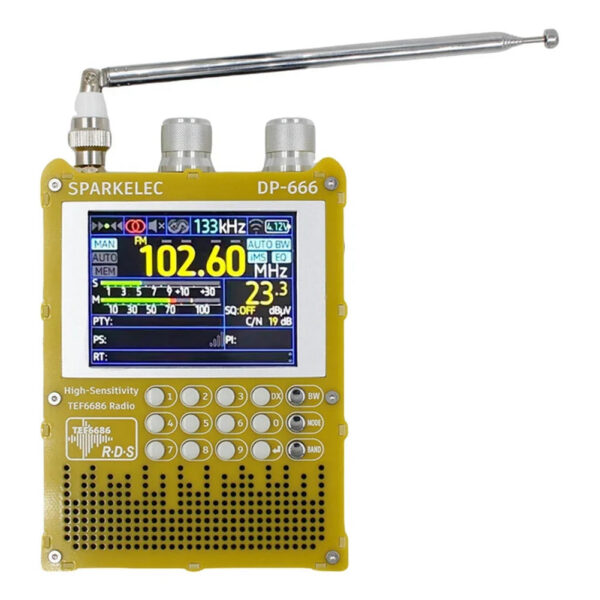 New DP-666 TEF6686 Radio High Sensitivity Full Band FM AM LW MW SW Shortwave ESP32 RDS 2.8 inch IPS LCD