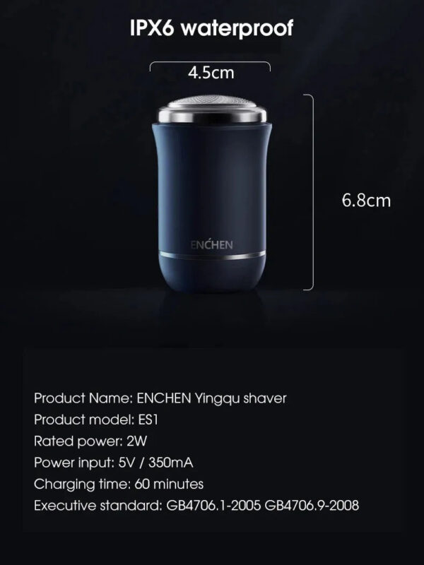 ENCHEN Mini Face Shaver For Men Rechargeable Shaving Beard hine Wet-Dry Dual Use Waterproof Traveller Electric Razor 240124