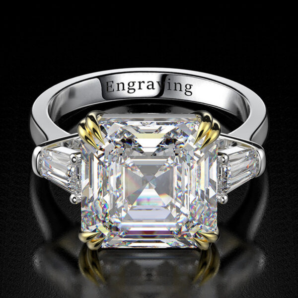OEVAS 100% Sterling Sier Created Moissanite Citrine Diamonds Gemstone Wedding Engagement Ring Fine Jewelry Gift Wholesale