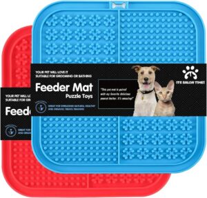 Dog Slow Feeders Helps Reduce Boredom & Anxiety丨Feeder Mat for Yogurt or Peanut Butter丨Dog Puzzle Toy Alternative to a Slow Feeder Dog Bowl丨Interactive Dog Toy Help for Nail Trimming丨Bathing