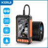 KERUI Industrial Endoscope 4.3 "Single Dual Lens HD 1080P Car Inspection Borescope IP67 Waterproof Sewer Camera With LED