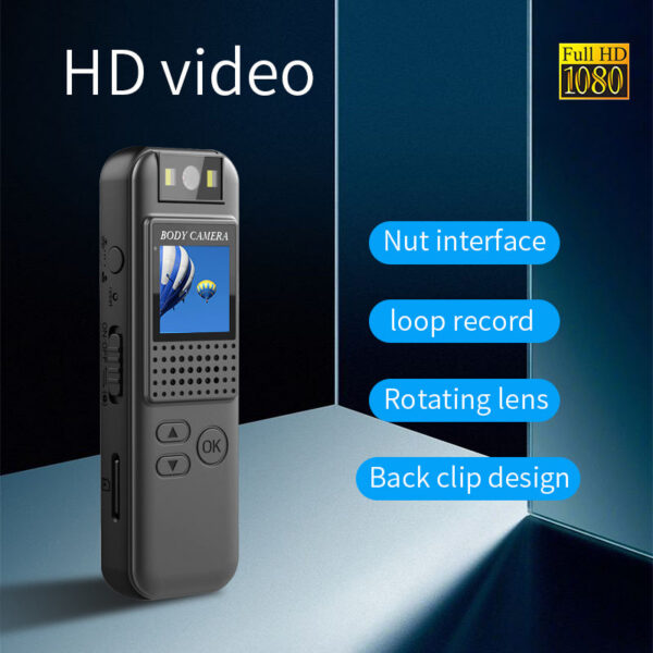 Mini Pocket 1080p FHD Sports Action Portable Small Body Camera Rotating Outdoor Bicycle Recorder Camcorder