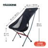 PACOONE Camping Fishing Folding Tourist Beach Chaise Longue Chair for Rela Foldable Leisure Travel Furniture Picnic