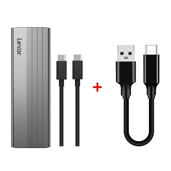 Original Lexar E300 M.2 SSD Enclosure USB 3.2 Gen 2 Type C 10Gbps Mobile Hard Disk Case For NVMe M.2 SSD M Key/B+M Key