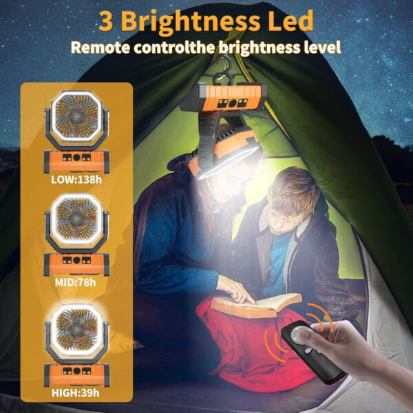 fc3ec980519adce3 20000mAh High-Capacity Battery LED Light Camping Fan Movable Wireless Air Circulators Outdoor Ventilador with Hook